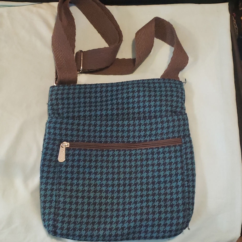 Houndstooth Adjustable Strap Crossbody - image 1